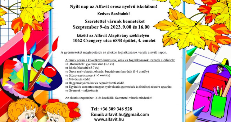 Nyílt nap az Alfavit orosz nyelvű iskolában